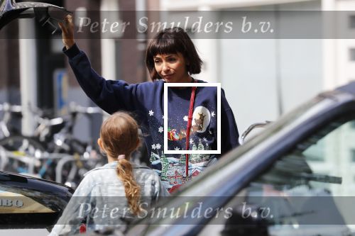 Amsterdam 27 augustus 2018
Georgina Verbaan met dochter boodschappen aan het doen.
