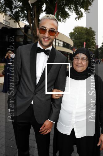 Hilversum 3 september 2018
Telegraaf voetballer van het jaar in studio 21. Hakim Ziyech kwam met zijn moeder en Manager Mustapha Nakhli.