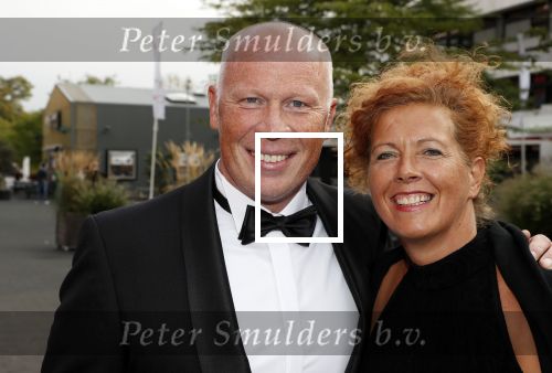Hilversum 3 september 2018
Telegraaf voetballer van het jaar in studio 21. Jeroen Kraay met zijn vrouw