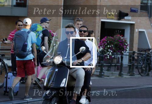 Amsterdam 3 augustus 2018
Leco v Zadelhoff en zijn partner Carlos Alberto 2 keer op 1 dag op hun vespa scooter.