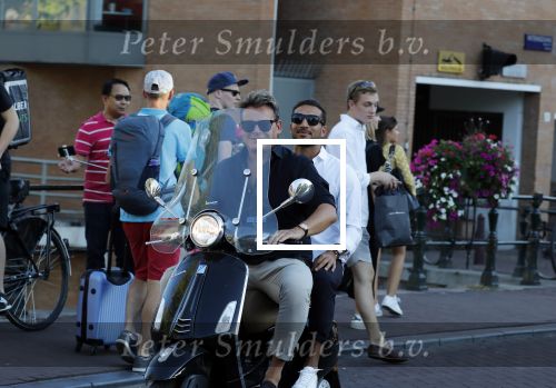 Amsterdam 3 augustus 2018
Leco v Zadelhoff en zijn partner Carlos Alberto 2 keer op 1 dag op hun vespa scooter.