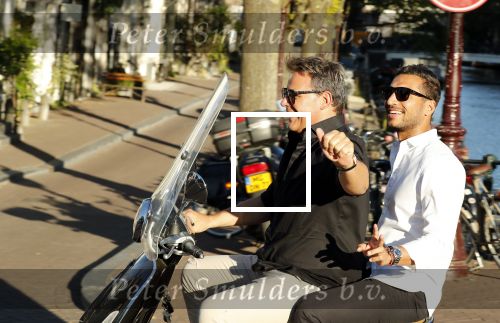 Amsterdam 3 augustus 2018
Leco v Zadelhoff en zijn partner Carlos Alberto 2 keer op 1 dag op hun vespa scooter.