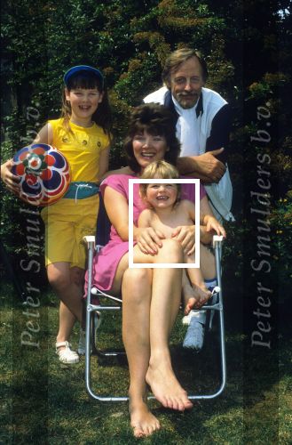 Lenny Kuhr 1982 met haar vriend Herman Pieter de Boer en haar twee dochters