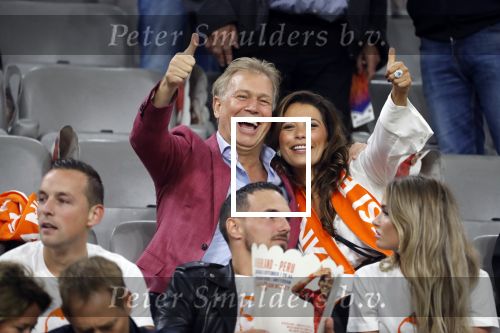 Amsterdam 6 mei 2018
Nederland-Peru 2-1 . Afscheidswedstrijd Wesley Sneijder . Zijn vrouw Yolanthe Sneijder Cabau en zoons Jessey en Xess Xava zijn natuurlijk aanwezig. Marcel Boekhoorn met zijn vriendin Rebecca Cabau.