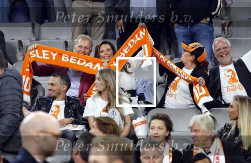 Amsterdam 6 mei 2018
Nederland-Peru 2-1 . Afscheidswedstrijd Wesley Sneijder . Zijn vrouw Yolanthe Sneijder Cabau en zoons Jessey en Xess Xava zijn natuurlijk aanwezig. Marcel Boekhoorn met zijn vriendin Rebecca Cabau.