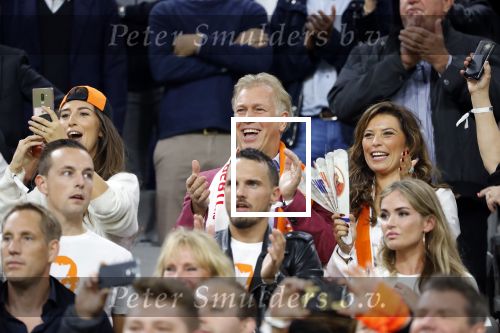 Amsterdam 6 mei 2018
Nederland-Peru 2-1 . Afscheidswedstrijd Wesley Sneijder . Zijn vrouw Yolanthe Sneijder Cabau en zoons Jessey en Xess Xava zijn natuurlijk aanwezig. Marcel Boekhoorn met zijn vriendin Rebecca Cabau.