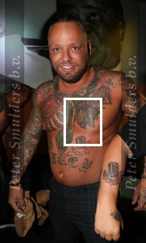Veghel, 30 Augustuss 2018
Michael v d Plas met tatoeage \