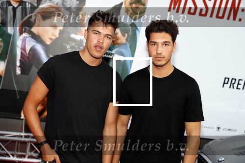 Amsterdam 30 juli 2018
Premiere Mission Impossible in Pathe Arena. Jeremy  Ziessen en Milan Carvalho