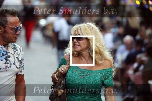 Amsterdam 3 augustus 2018
Patricia Paay en haar man Robert Hinfelaar met vrienden op het leidse plein in Amsterdam.
