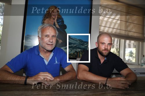 Leiderdorp 3 augustus 2018
Dick Wieriks (zwart shirt) en Rob Rijsbergen thuis . Patricia Paay heeft een tijdje bij ze gewoond.