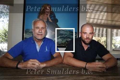 Leiderdorp 3 augustus 2018
Dick Wieriks (zwart shirt) en Rob Rijsbergen thuis . Patricia Paay heeft een tijdje bij ze gewoond.