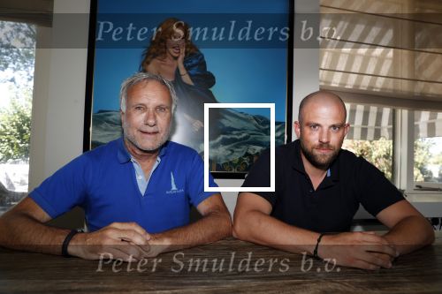 Leiderdorp 3 augustus 2018
Dick Wieriks (zwart shirt) en Rob Rijsbergen thuis . Patricia Paay heeft een tijdje bij ze gewoond.