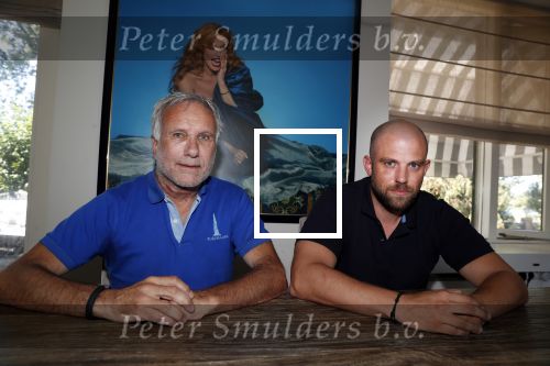 Leiderdorp 3 augustus 2018
Dick Wieriks (zwart shirt) en Rob Rijsbergen thuis . Patricia Paay heeft een tijdje bij ze gewoond.