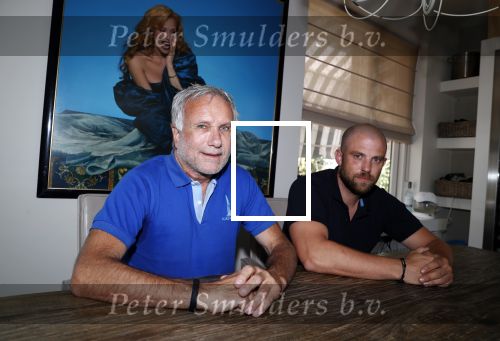 Leiderdorp 3 augustus 2018
Dick Wieriks (zwart shirt) en Rob Rijsbergen thuis . Patricia Paay heeft een tijdje bij ze gewoond.