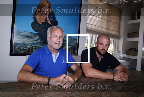 Leiderdorp 3 augustus 2018
Dick Wieriks (zwart shirt) en Rob Rijsbergen thuis . Patricia Paay heeft een tijdje bij ze gewoond.