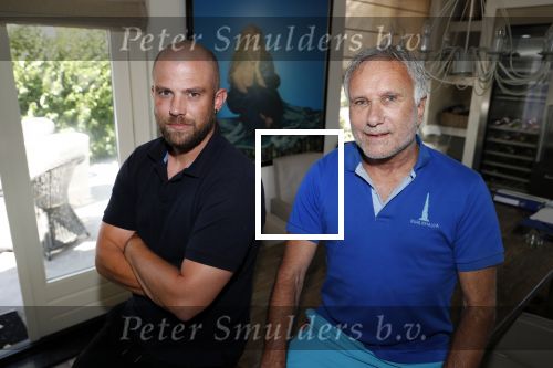 Leiderdorp 3 augustus 2018
Dick Wieriks (zwart shirt) en Rob Rijsbergen thuis . Patricia Paay heeft een tijdje bij ze gewoond.