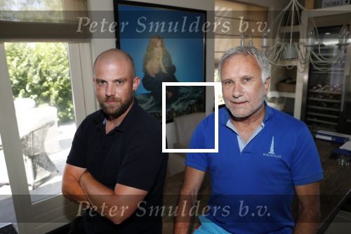 Leiderdorp 3 augustus 2018
Dick Wieriks (zwart shirt) en Rob Rijsbergen thuis . Patricia Paay heeft een tijdje bij ze gewoond.
