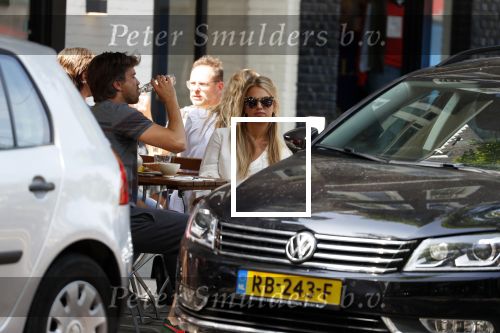 Amsterdam 19 juli 2018
Rick Brandsteder met zijn vriendin Roosje Kuizenga op terras.