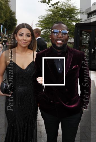Hilversum 3 september 2018
Telegraaf voetballer van het jaar in studio 21. Royston Drenthe met vrouw