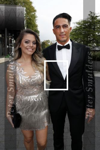 Hilversum 3 september 2018
Telegraaf voetballer van het jaar in studio 21. Serdar Gozubuyuk met vrouw
