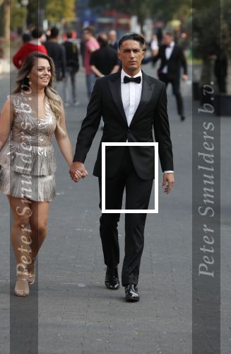 Hilversum 3 september 2018
Telegraaf voetballer van het jaar in studio 21. Serdar Gozubuyuk met vrouw