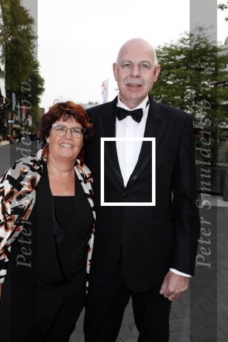Hilversum 3 september 2018
Telegraaf voetballer van het jaar in studio 21. Toon Gerbrands met vrouw