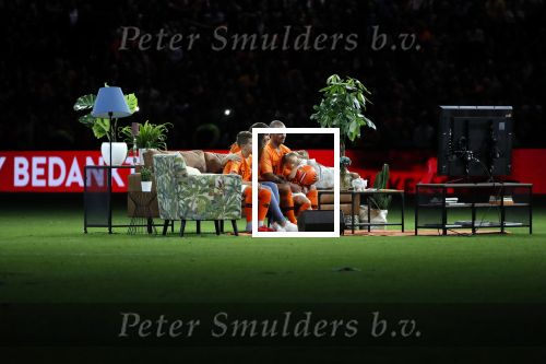 Amsterdam 6 mei 2018
Nederland-Peru 2-1 . Afscheidswedstrijd Wesley Sneijder . Zijn vrouw Yolanthe Sneijder Cabau en zoons Jessey en Xess Xava zijn natuurlijk aanwezig.