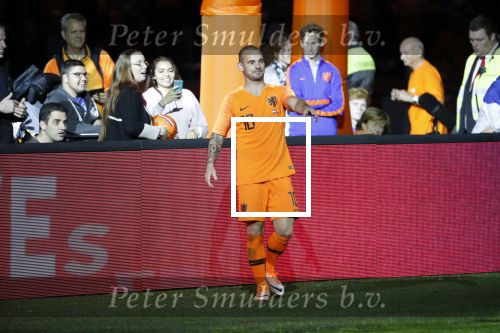 Amsterdam 6 mei 2018
Nederland-Peru 2-1 . Afscheidswedstrijd Wesley Sneijder . Zijn vrouw Yolanthe Sneijder Cabau en zoons Jessey en Xess Xava zijn natuurlijk aanwezig.