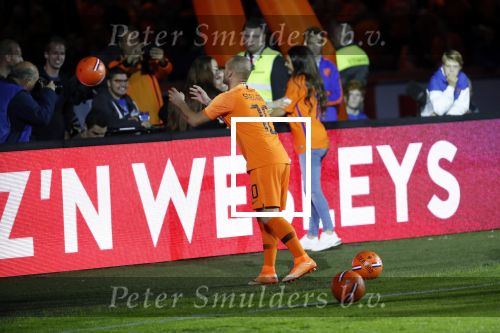 Amsterdam 6 mei 2018
Nederland-Peru 2-1 . Afscheidswedstrijd Wesley Sneijder . Zijn vrouw Yolanthe Sneijder Cabau en zoons Jessey en Xess Xava zijn natuurlijk aanwezig.