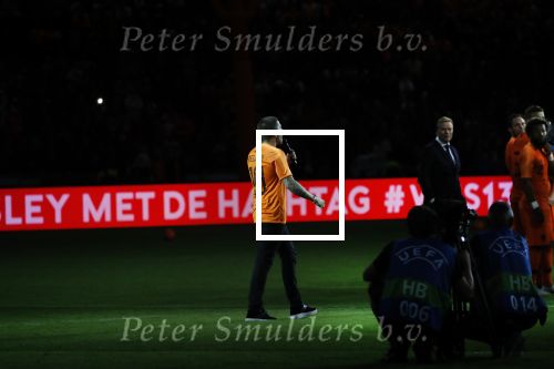 Amsterdam 6 mei 2018
Nederland-Peru 2-1 . Afscheidswedstrijd Wesley Sneijder . Zijn vrouw Yolanthe Sneijder Cabau en zoons Jessey en Xess Xava zijn natuurlijk aanwezig. Andre Hazes zong voor Wesley