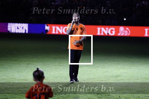 Amsterdam 6 mei 2018
Nederland-Peru 2-1 . Afscheidswedstrijd Wesley Sneijder . Zijn vrouw Yolanthe Sneijder Cabau en zoons Jessey en Xess Xava zijn natuurlijk aanwezig.