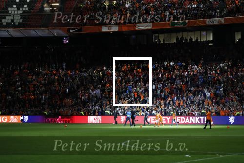 Amsterdam 6 mei 2018
Nederland-Peru 2-1 . Afscheidswedstrijd Wesley Sneijder . Zijn vrouw Yolanthe Sneijder Cabau en zoons Jessey en Xess Xava zijn natuurlijk aanwezig.