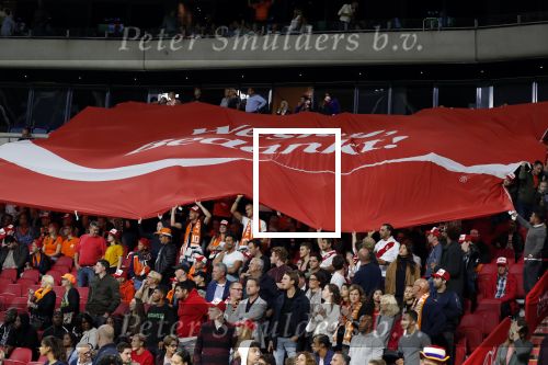Amsterdam 6 mei 2018
Nederland-Peru 2-1 . Afscheidswedstrijd Wesley Sneijder . Zijn vrouw Yolanthe Sneijder Cabau en zoons Jessey en Xess Xava zijn natuurlijk aanwezig.