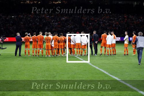 Amsterdam 6 mei 2018
Nederland-Peru 2-1 . Afscheidswedstrijd Wesley Sneijder . Zijn vrouw Yolanthe Sneijder Cabau en zoons Jessey en Xess Xava zijn natuurlijk aanwezig.