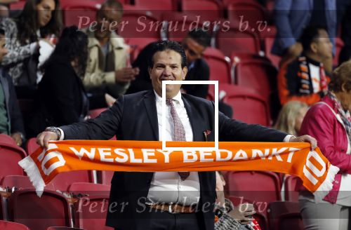 Amsterdam 6 mei 2018
Nederland-Peru 2-1 . Afscheidswedstrijd Wesley Sneijder . Zijn vrouw Yolanthe Sneijder Cabau en zoons Jessey en Xess Xava zijn natuurlijk aanwezig.