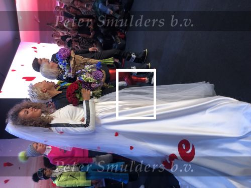 Amsterdam 8 september 2018
Zoey Ivory in trouwjurk tijdens modeshow van Goldbergh (Sandra Peet)