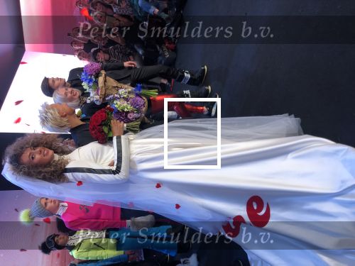 Amsterdam 8 september 2018
Zoey Ivory in trouwjurk tijdens modeshow van Goldbergh (Sandra Peet)