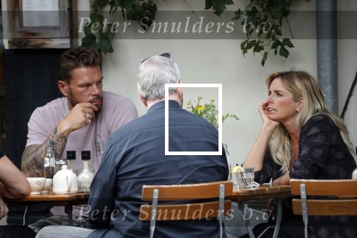Amsterdam 28 augustus 2019
Candy Dulfer met vriend Rafael op terras en daarna op de fiets in Amsterdam.