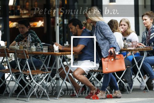 Amsterdam 21 augustus 2019
Connie Witteman lunchen met haar zoon Marvin Breukhoven .