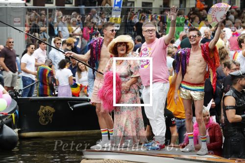Amsterdam 3 augustus 2019
Gaypride in de grachten van Amsterdam.
Frits Huffnagel en Imca Marina