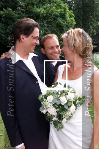 Brummen 26 augustus 2001
Irene Moors en Barry Kroon trouwen.