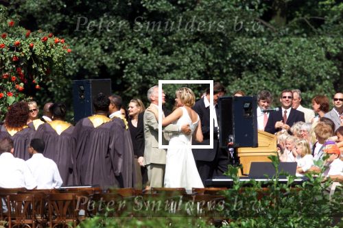 Brummen 26 augustus 2001
Irene Moors en Barry Kroon trouwen.