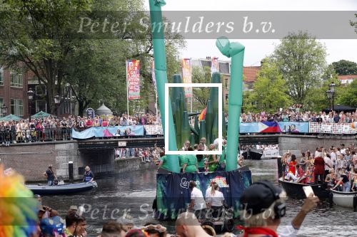 Amsterdam 3 augustus 2019
Gaypride in de grachten van Amsterdam.
Jan Kees de Jager op de KPN boot