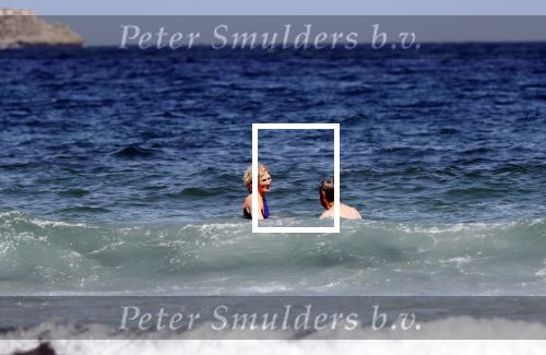 Ibiza 17 augustus 2019
Mieke v d Weij met haar man in zee bij Coco Beach.