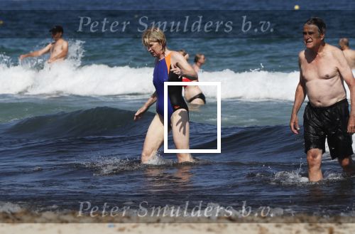 Ibiza 17 augustus 2019
Mieke v d Weij met haar man in zee bij Coco Beach.