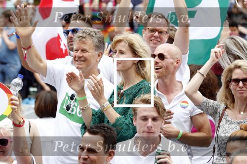 Amsterdam 3 augustus 2019
Gaypride in de grachten van Amsterdam.
Mona Keijzer met Boris Dittrich