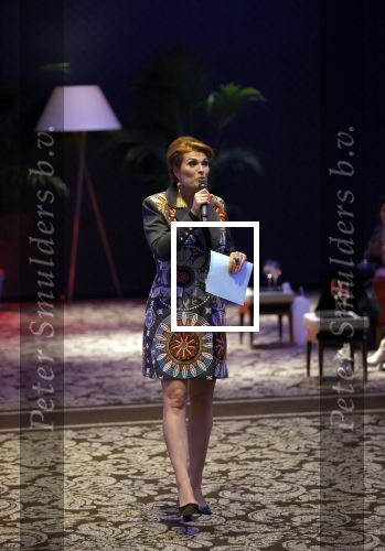 Amsterdam 11 september 2020
Modeshow (coronaproof) van Sheila de Vries in het Hilton Hotel. Anouk v Nes