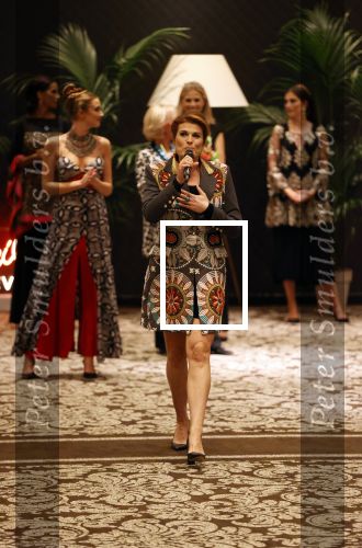 Amsterdam 11 september 2020
Modeshow (coronaproof) van Sheila de Vries in het Hilton Hotel. Anouk v Nes