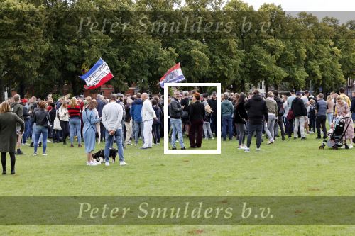 Amsterdam 6 september 2020
Demonstratie met Lange Frans  op het museumplein .