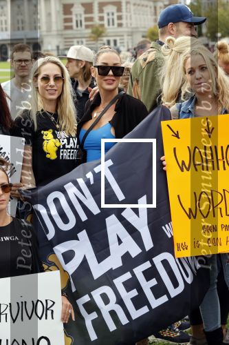 Amsterdam 6 september 2020
Demonstratie met Lange Frans  op het museumplein . Dorien Rose